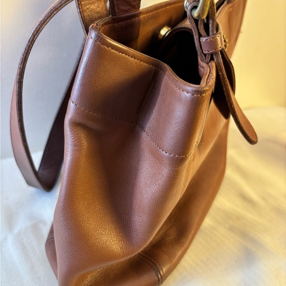 COACH British Tan Leather Waverly SoHo Tote Shoulder Bag - Picture 7 of 10